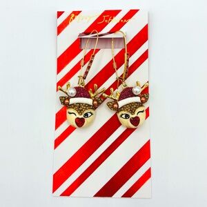 Betsey Johnson Reindeer Earrings